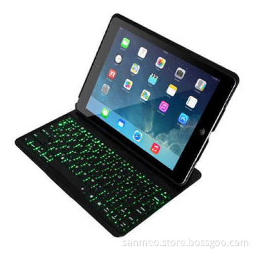 Bluetooth keyboard for iPad, air with 7-color back-lighting, can freely adjust brightness